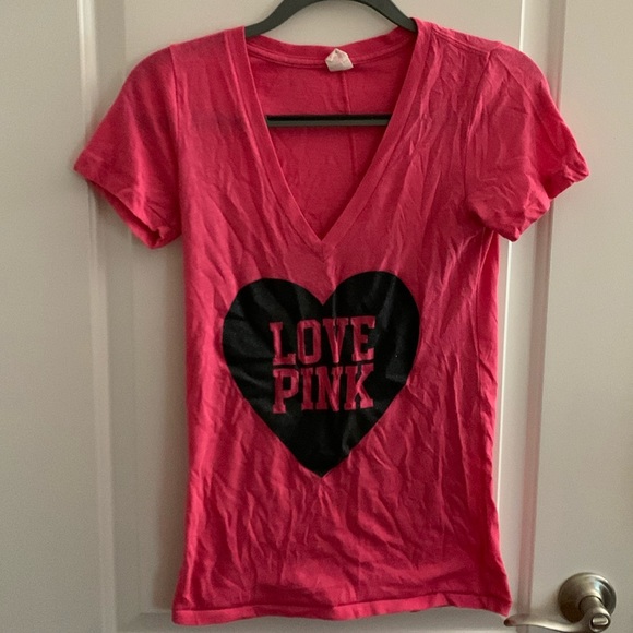 T-shirt Lacets Victoria's Secret Love Pink - Neuf Avec étiquettes - Manches Courtes